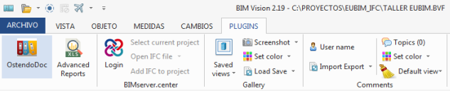 Plugin Bimserver center